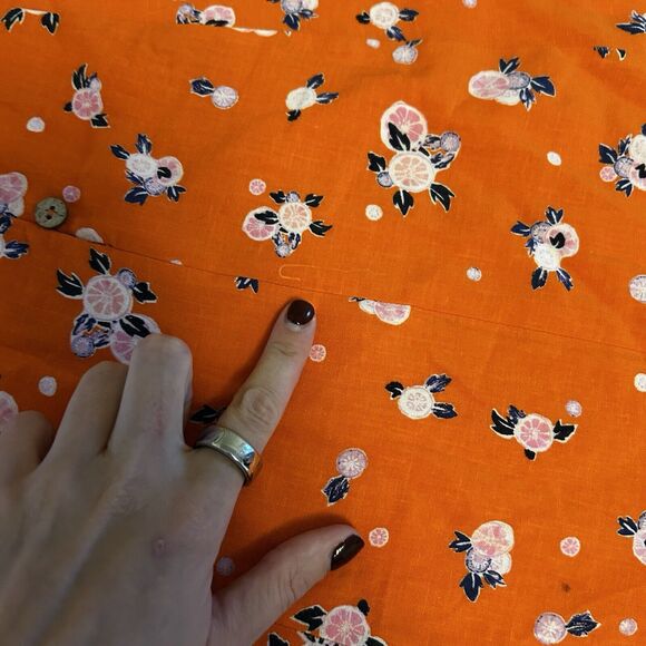 Free People Dress Like A Lady Mini Orange Floral Citrus L Ruffle Vacation - Desc - Picture 9 of 12